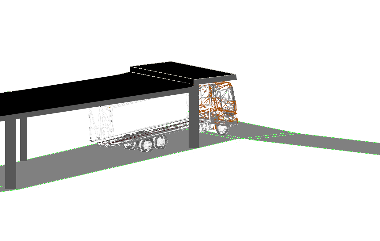 3D-simulatie vrachtverkeer in garage